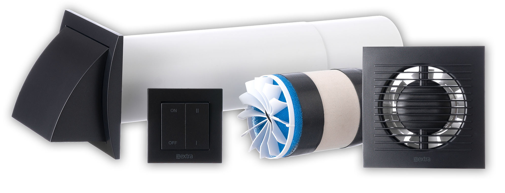 all parts of single room heat recovery unit