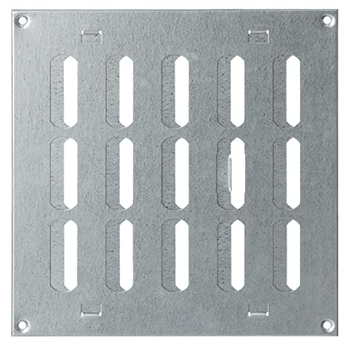 Galvanised Steel - 200x200mm / 8x8" - Metal Adjustable Ventilation Covers - Sliding Hit and Miss Vent Grille