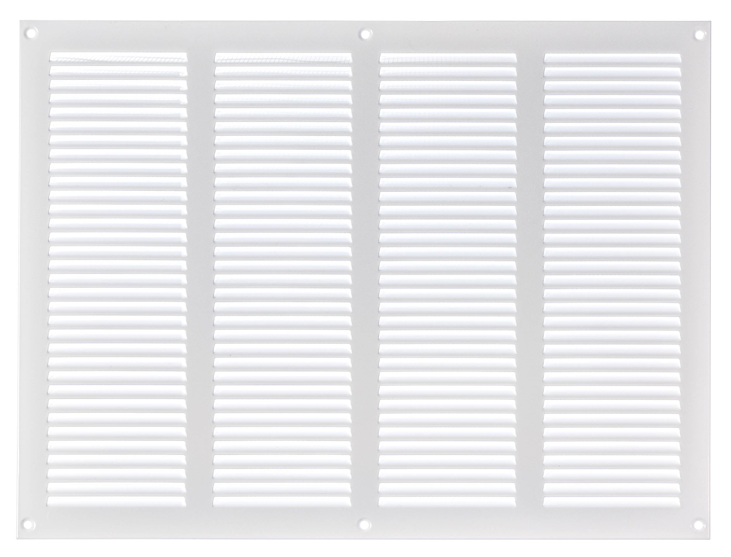 White - 400x300mm / 16x12'' - White Metal Air Vent Cover with Insect Net