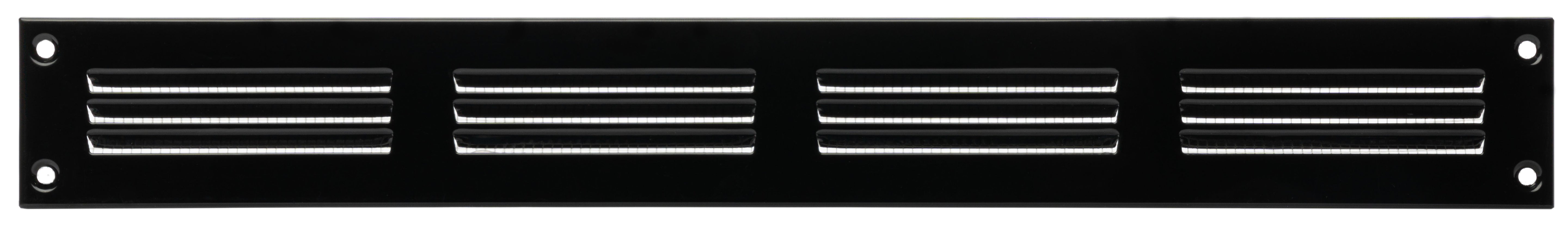 Black Metal Air Vent Cover with Insect Mesh - Ventilation Grilles