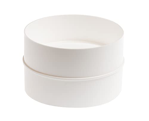 - - Ø 100mm / 4 Inch Connector Without Backflow Valve, Connector for Ventilation Pipe Made of PVC