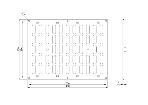 Galvanised Steel - 500x200mm / 20x8'' - Metal Adjustable Ventilation Covers - Sliding Hit and Miss Vent Grille