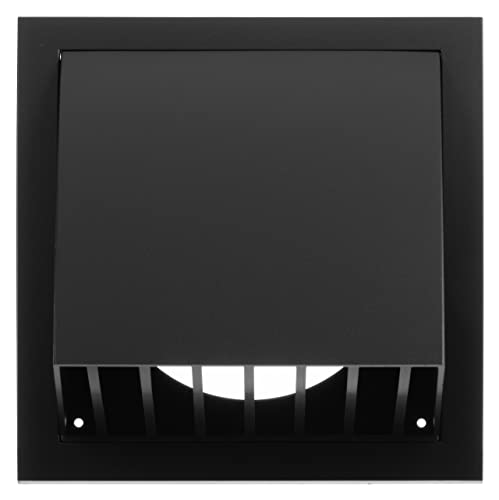 White - Ø 100mm / 4" - ventilation cover - Plastic Cowled Hooded Air Ventilation Wall Grille with Round Spigot and Wind Baffle Backdraught Shutter