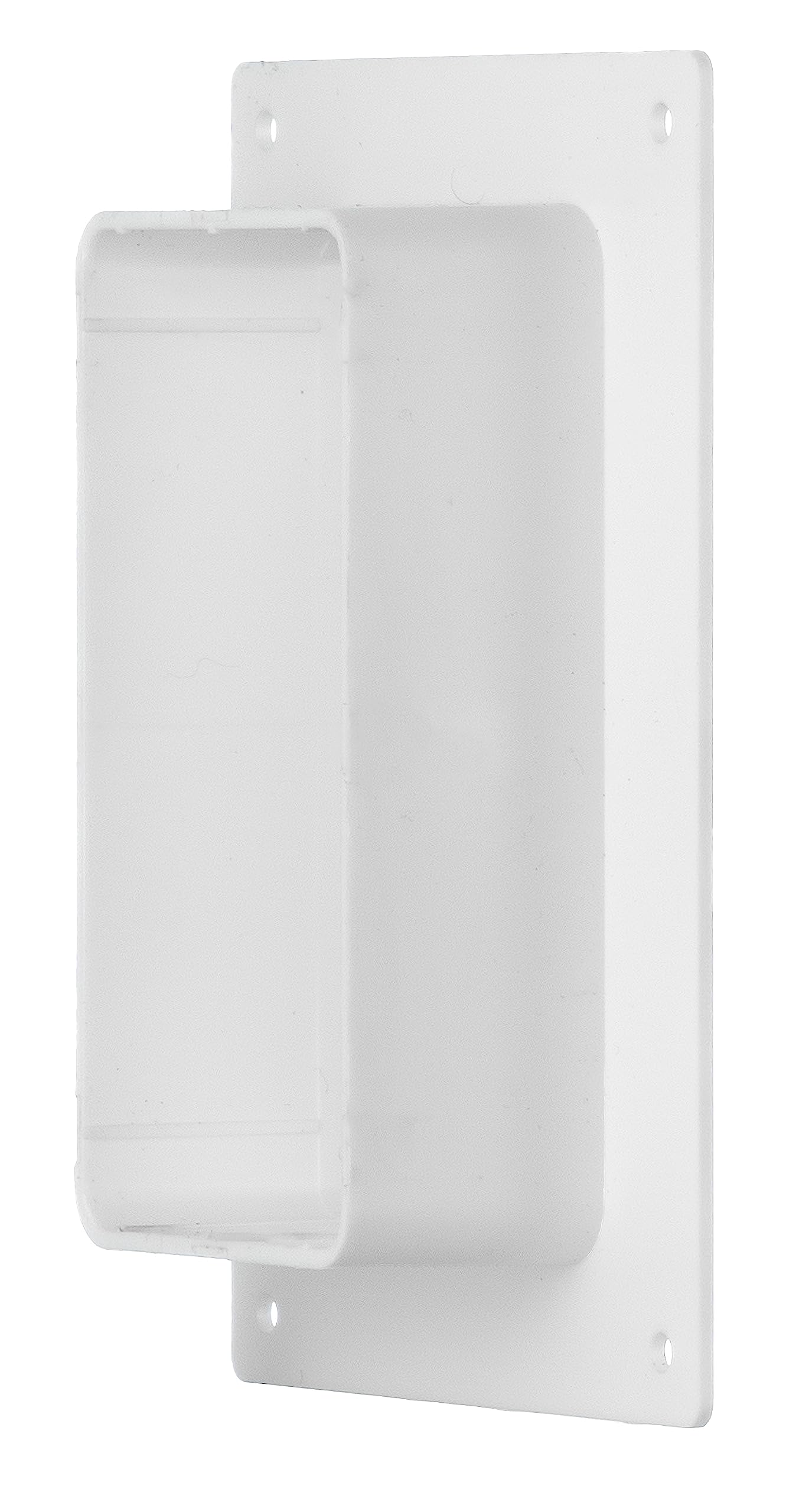 White - 110x55mm - 110x55mm | 4x2 inch Rectangular Ducting Connector with Flange - Flat Joint