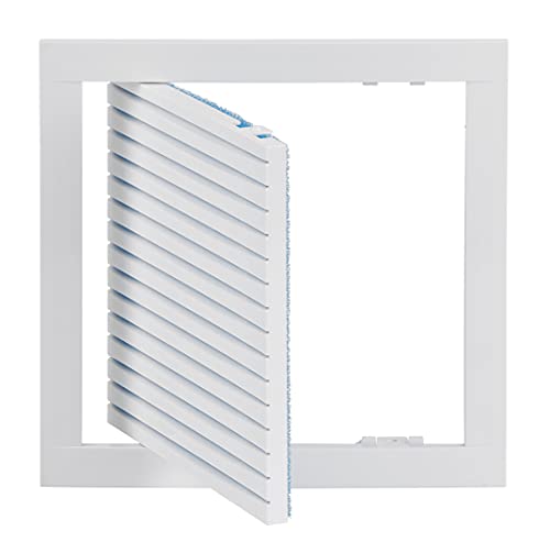 20 x 20 cm - White - White Plastic Access Door Ventilation Grilles with Filter / Return Air Grille - Access Panel