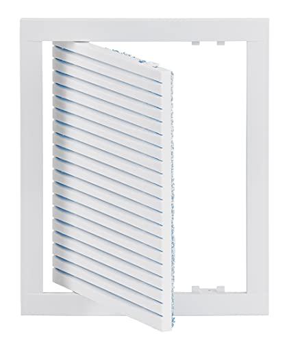 20 x 25 cm - White - White Plastic Access Door Ventilation Grilles with Filter / Return Air Grille - Access Panel