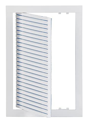 20 x 30 cm - White - White Plastic Access Door Ventilation Grilles with Filter / Return Air Grille - Access Panel