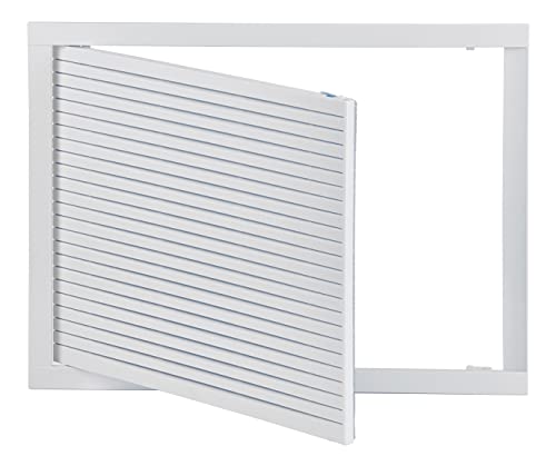 40 x 30 cm - White - White Plastic Access Door Ventilation Grilles with Filter / Return Air Grille - Access Panel