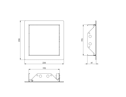 White - 20x20 cm / 8x8 inch - with "Click" system - Metal Access Panel - Access Door - Inspection Flap with / without a Key Lock for indoor use