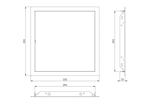 Stainless Steel - 30x30 cm / 12x12 inch - for indor use - Stainles Steel Access Panel - Access Door - Inspection Flap with/without a Key Lock