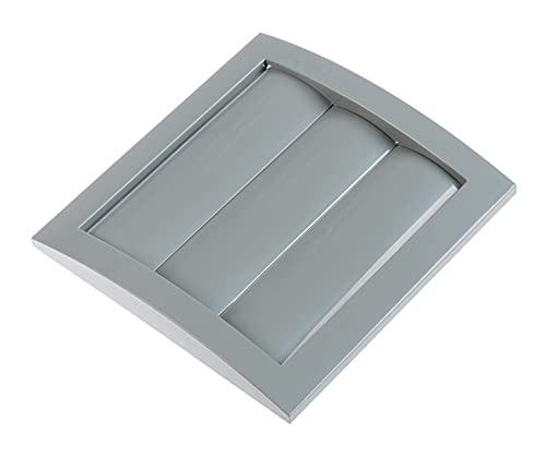 White - Ø 150mm / 6" - ventilation grille - Plastic Cowled Hooded Air Ventilation Wall Grille with Round Spigot and Automatic Shutter