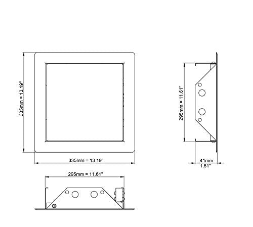 White - 20x20 cm / 8x8 inch - with "Click" system - Metal Access Panel - Access Door - Inspection Flap with / without a Key Lock for indoor use