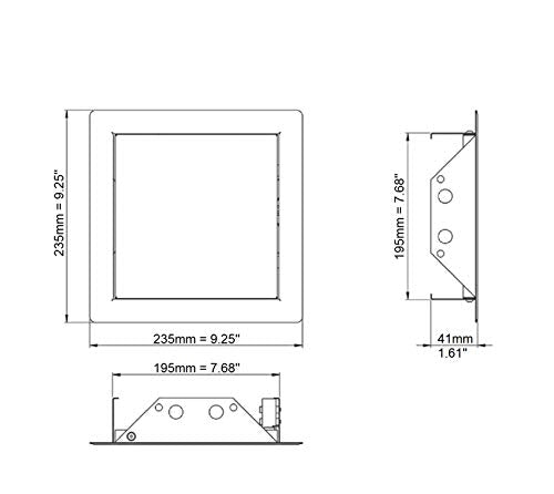 White - 20x20 cm / 8x8 inch - with "Click" system - Metal Access Panel - Access Door - Inspection Flap with / without a Key Lock for indoor use