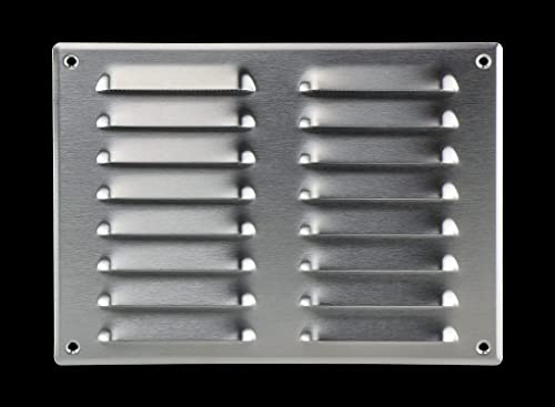 Stainless Steel - 260x190mm / 10x7.5 inch - Metal Air Vent Grille Cover with Insect Net - Ventilation Cover