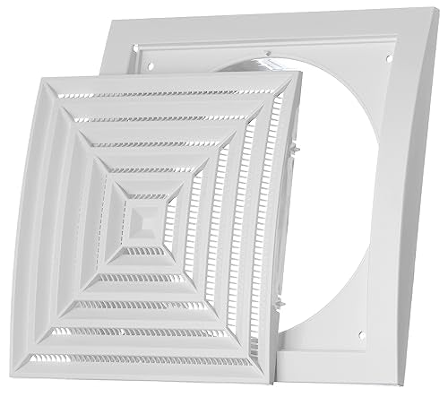 White - Ø 100mm / 4" - White Plastic Ventilation Grille with Anti Insect Net - Ceiling Vent