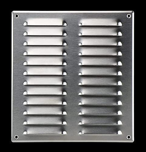 Stainless Steel - 260x280mm / 10x11 inch - Metal Air Vent Grille Cover with Insect Net - Ventilation Cover