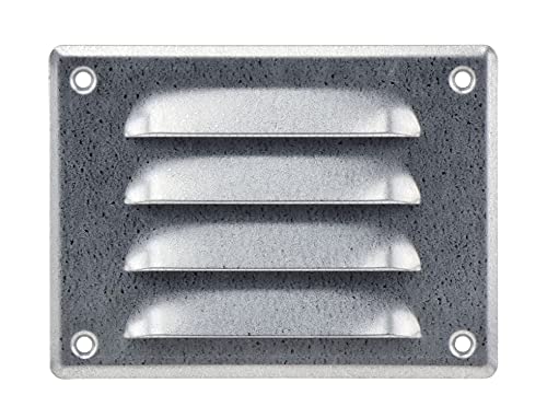 Black - 140x190mm / 5.5x7 inch - Metal Air Vent Grille Cover with Insect Net - Ventilation Cover