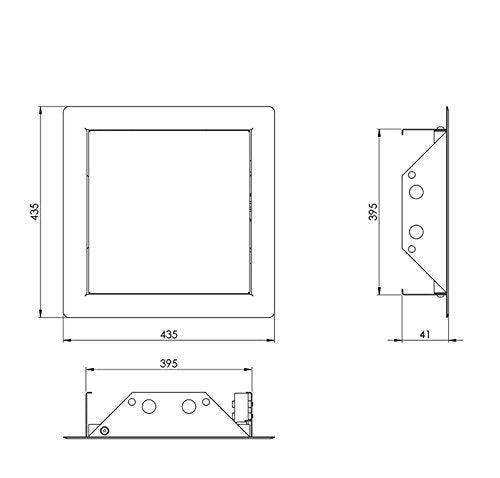 White - 20x20 cm / 8x8 inch - with "Click" system - Metal Access Panel - Access Door - Inspection Flap with / without a Key Lock for indoor use