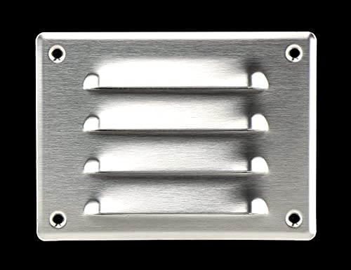 Stainless Steel - 140x105mm / 5.5x4 inch - Metal Air Vent Grille Cover with Insect Net - Ventilation Cover