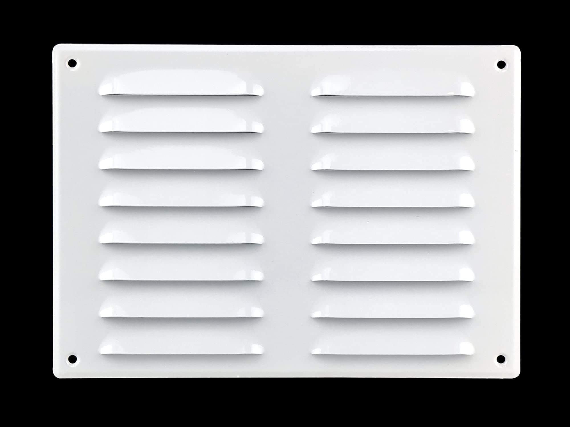 White - 260x190mm / 10x7.5 inch - Metal Air Vent Grille Cover with Insect Net - Ventilation Cover