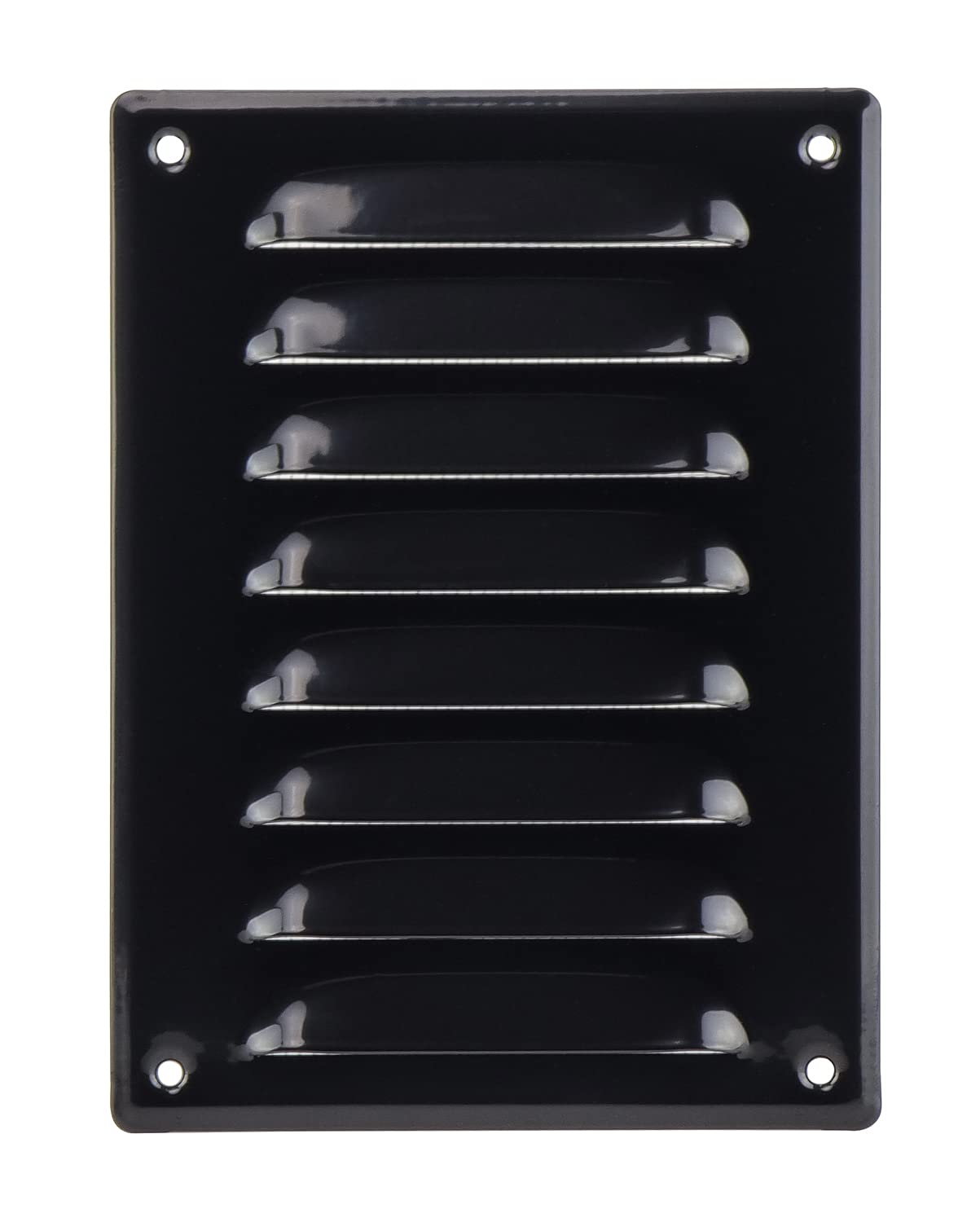 Anthracite Metal Air Vent Grille 140mm X 105mm With Fly Screen - Modern Louvre Duct Cover