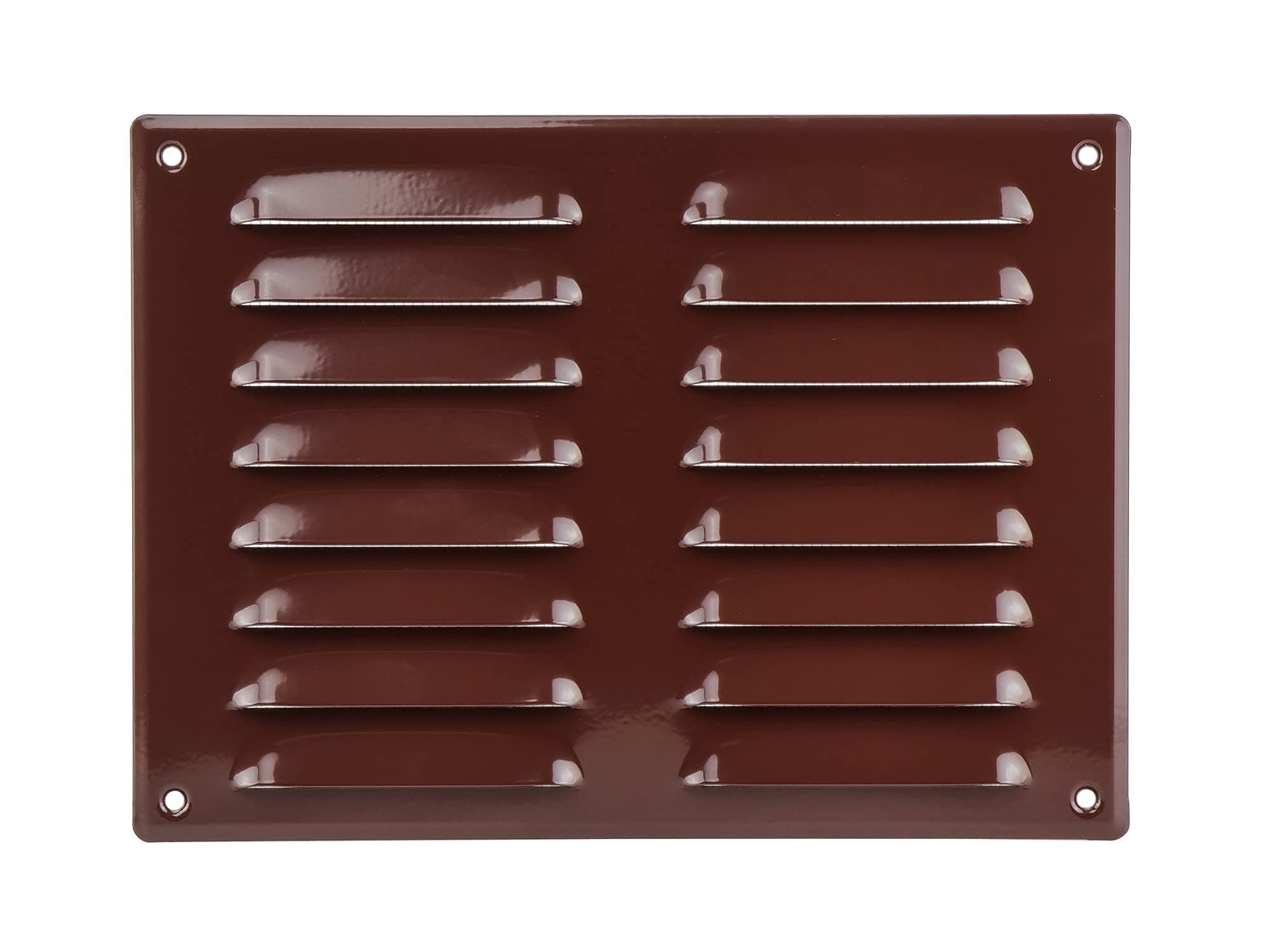 Brown - 260x190mm / 10x7.5 inch - Metal Air Vent Grille Cover with Insect Net - Ventilation Cover