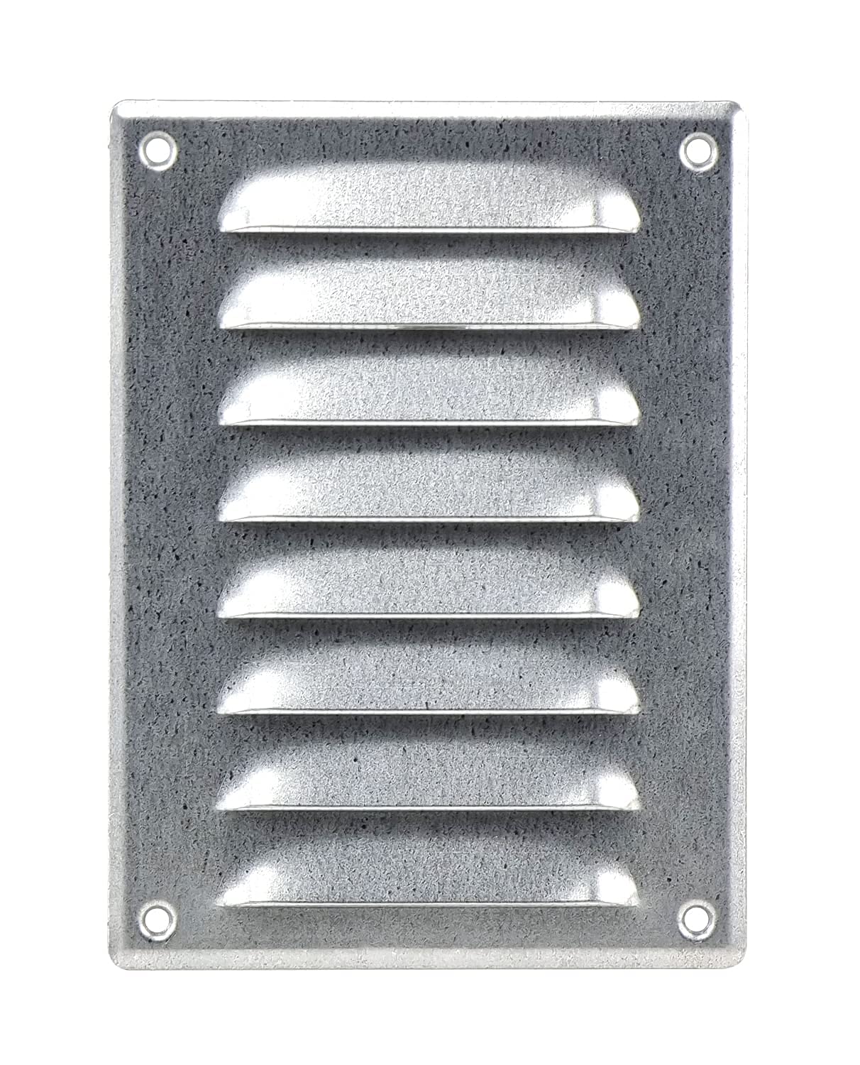 Galvanised Steel - 140x190mm / 5.5x7 inch - Metal Air Vent Grille Cover with Insect Net - Ventilation Cover