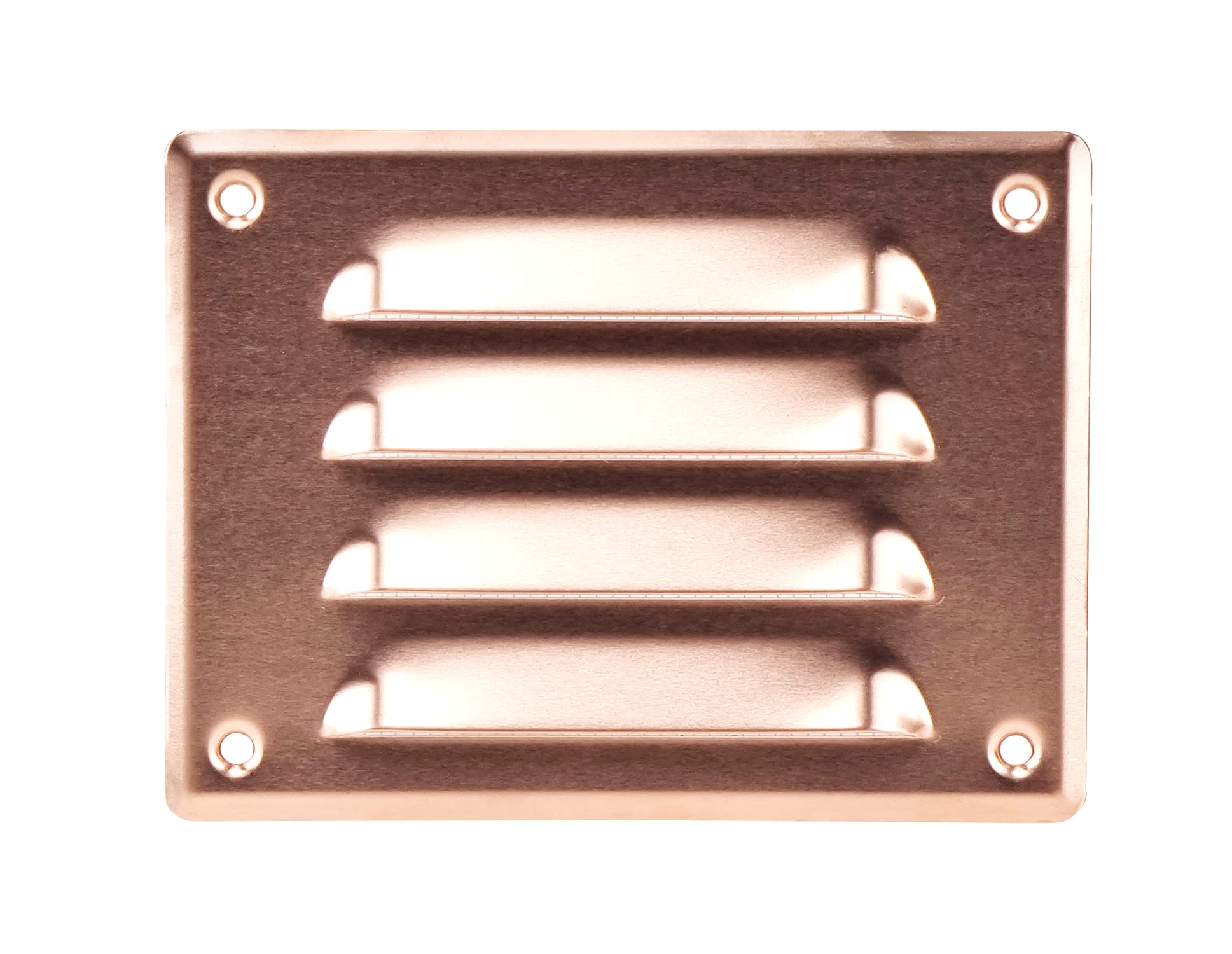 Copper - 140x105mm / 5.5x4 inch - Metal Air Vent Grille Cover with Insect Net - Ventilation Cover