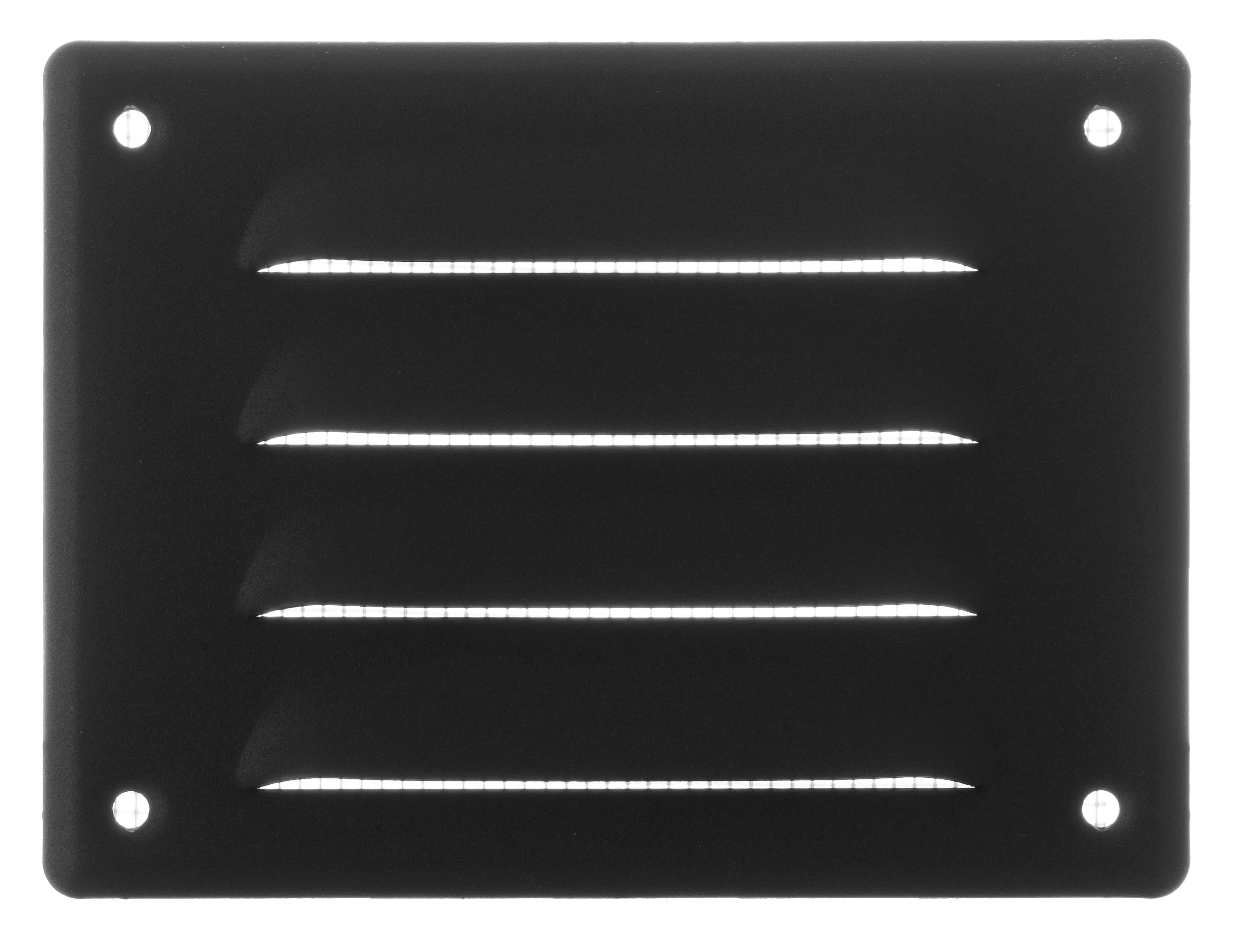 Anthracite - 140x105mm / 5.5x4 inch - Metal Air Vent Grille Cover with Insect Net - Ventilation Cover