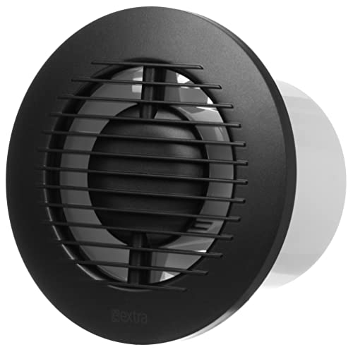 Anthracite - Basic - Ø 100 mm / 4 inch - Round Extractor Fan for Wall or Ceiling - Ventilation for Kitchen, Bath, Toilet, Bathroom