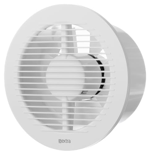 White - Basic - Ø 150 mm / 6 inch - Round Extractor Fan for Wall or Ceiling - Ventilation for Kitchen, Bath, Toilet, Bathroom