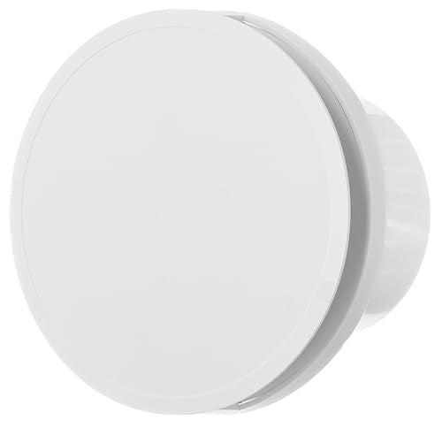 White - with Humidity Sensor and Timer - Ø 125 mm / 5 inch - Decorative Round Extractor Fan for Wall or Ceiling - Ventilation for Kitchen, Bath, Toilet, Bathroom