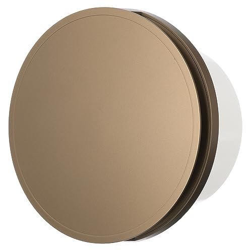 Gold - Basic - Ø 150 mm / 6 inch - Decorative Round Extractor Fan for Wall or Ceiling - Ventilation for Kitchen, Bath, Toilet, Bathroom