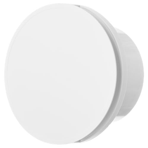 White - with Humidity Sensor and Timer - Ø 150 mm / 6 inch - Decorative Round Extractor Fan for Wall or Ceiling - Ventilation for Kitchen, Bath, Toilet, Bathroom