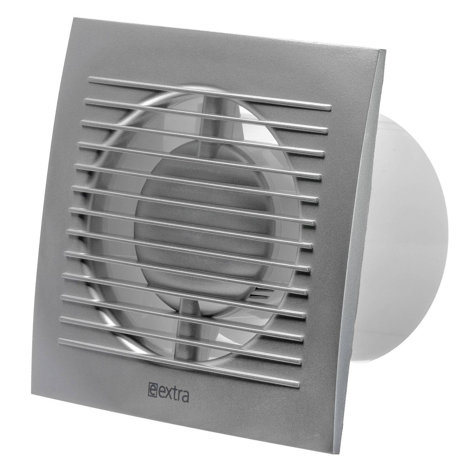 Silver - Ø 100 mm / 4 inch - with Humidity Sensor and Timer - Extractor Fan for Bathroom or Kitchen, Ventilation Extractor for Kitchen, Toilet, Bathroom