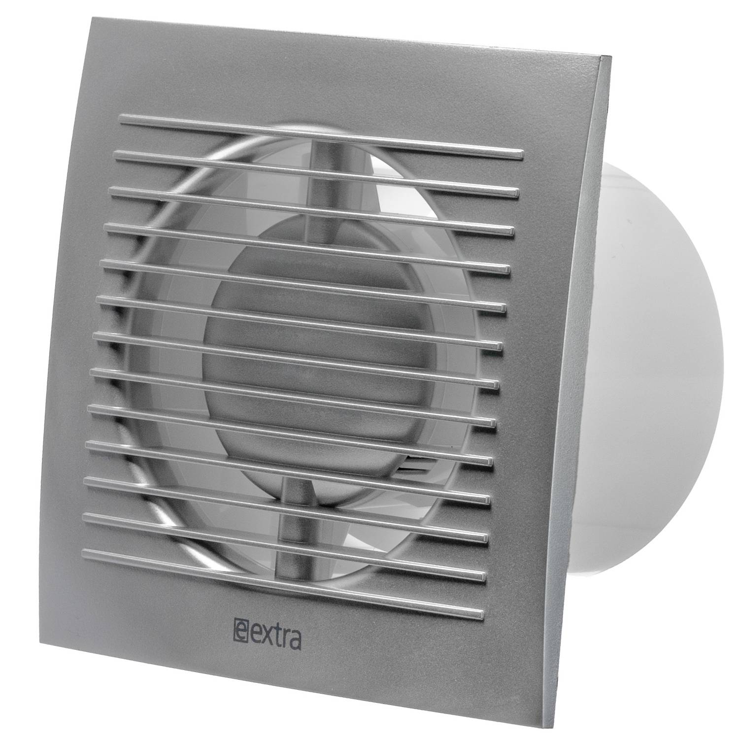 Silver - Ø 120 mm / 4.7 inch - Basic - Extractor Fan for Bathroom or Kitchen, Ventilation Extractor for Kitchen, Toilet, Bathroom