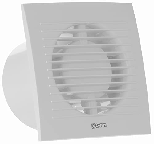 White - Ø 125 mm / 5 inch - with Timer - Extractor Fan for Bathroom or Kitchen, Ventilation Extractor for Kitchen, Toilet, Bathroom