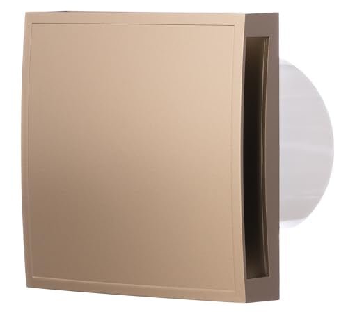 Gold - Basic - Ø 125 mm / 5 inch - Design Extractor Fan with Front Cover - Ventilation for Kitchen, Bath, Toilet, Bathroom