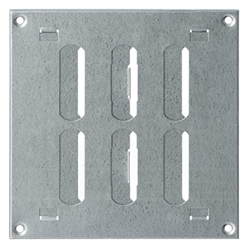 Galvanised Steel - 150x150mm / 6x6'' - Metal Adjustable Ventilation Covers - Sliding Hit and Miss Vent Grille