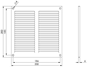 White - 100x100mm / 4x4'' - White Metal Air Vent Cover with Insect Net