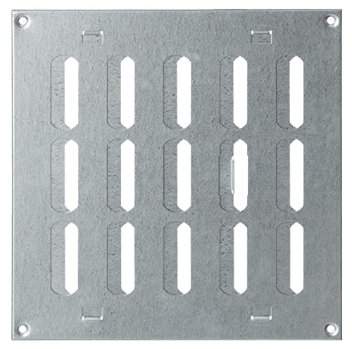 Galvanised Steel - 200x200mm / 8x8" - Metal Adjustable Ventilation Covers - Sliding Hit and Miss Vent Grille