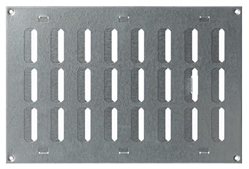 Galvanised Steel - 300x200mm / 12x8'' - Metal Adjustable Ventilation Covers - Sliding Hit and Miss Vent Grille