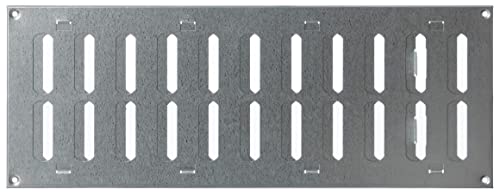 Galvanised Steel - 400x150mm / 16x6'' - Metal Adjustable Ventilation Covers - Sliding Hit and Miss Vent Grille