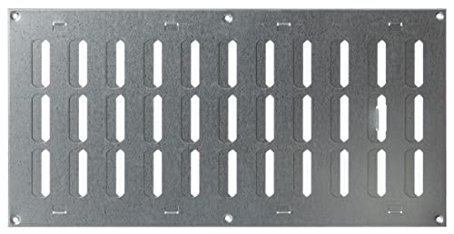 Galvanised Steel - 400x200mm / 16x8'' - Metal Adjustable Ventilation Covers - Sliding Hit and Miss Vent Grille