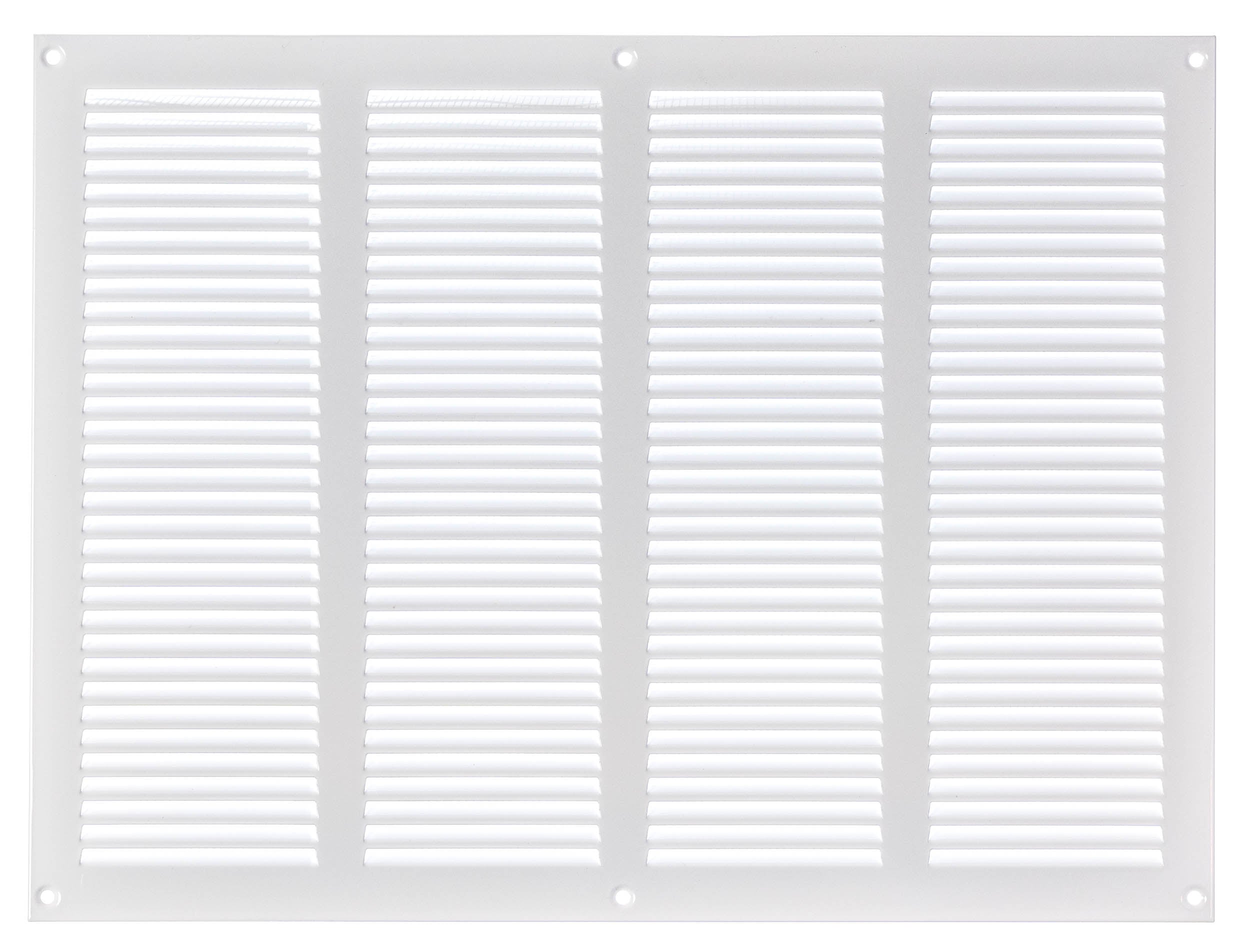 White - 400x300mm / 16x12'' - White Metal Air Vent Cover with Insect Net