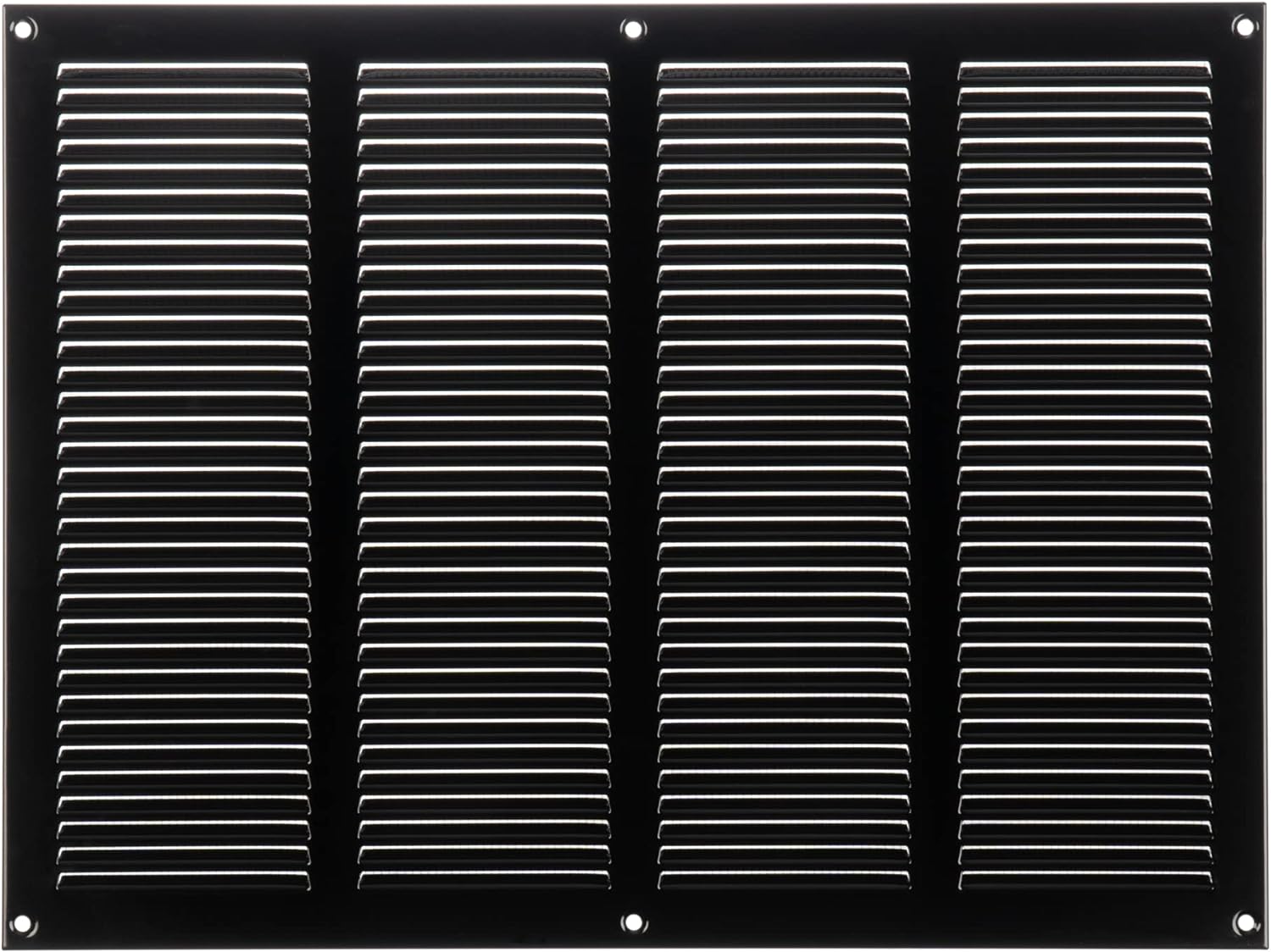 Black - 400x300mm / 16x12 inch - Black Metal Air Vent Cover with Insect Mesh - Ventilation Grilles