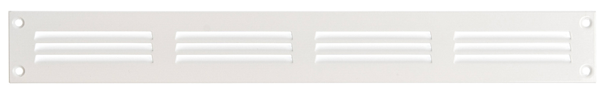 White - 400x50mm / 16x2'' - White Metal Air Vent Cover with Insect Net