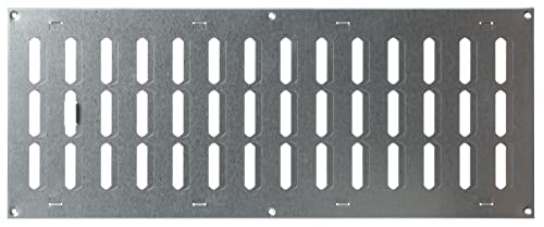 Galvanised Steel - 500x200mm / 20x8'' - Metal Adjustable Ventilation Covers - Sliding Hit and Miss Vent Grille