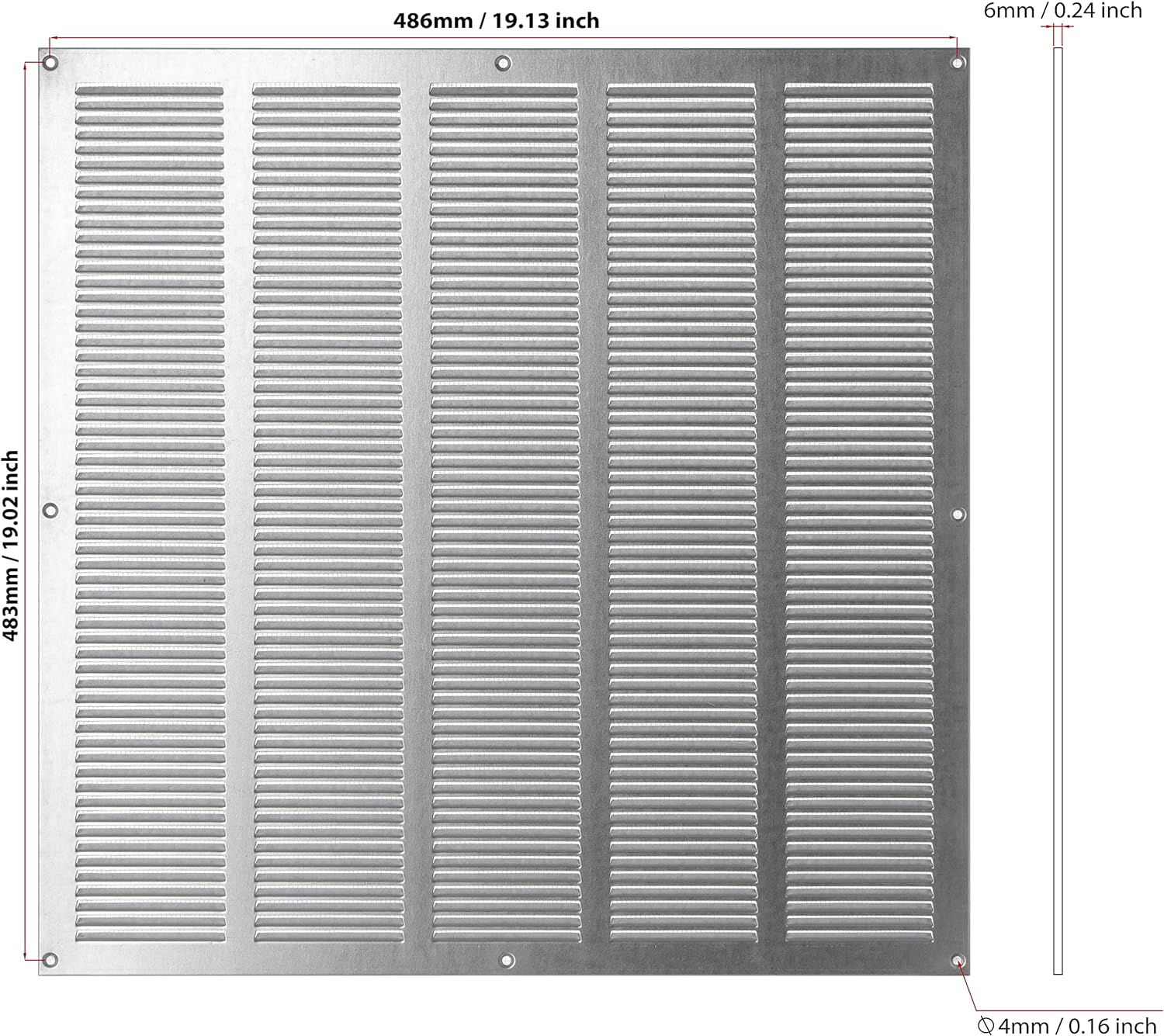 Galvanised Steel Air Vent Cover with Insect Mesh