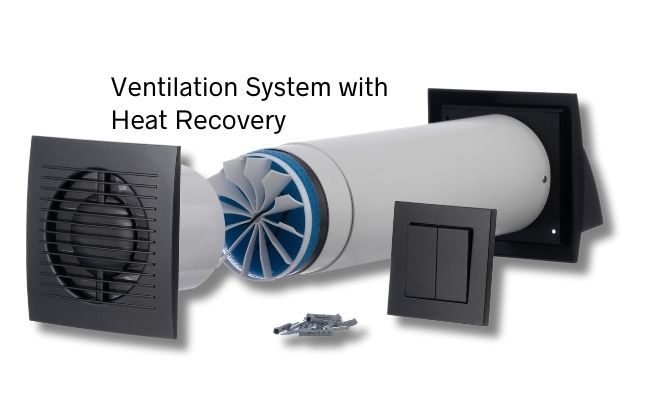 Ventilation System with Heat Recovery Ventilation Unit